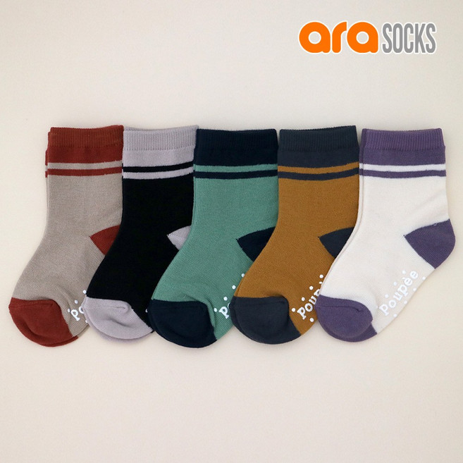아라삭스 아동양말 D 프라하(5켤레)