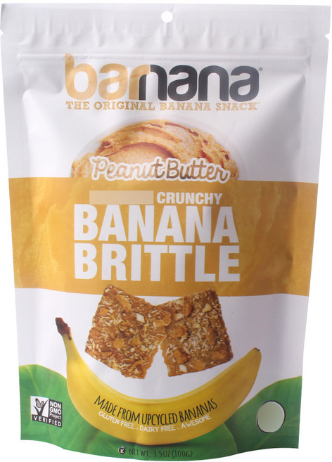 발나나 크런키 바나나 브리틀 피넛 버터 글루텐 프리 비건, 100g, 1개