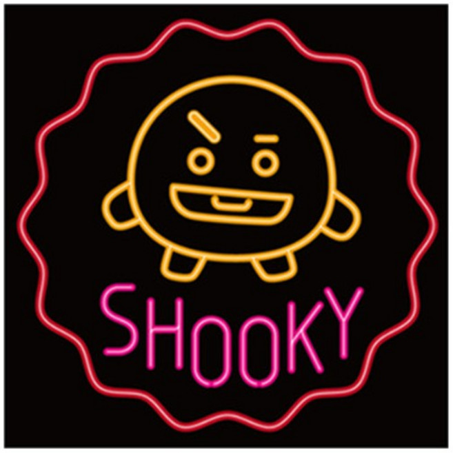 BTS BT21 와펜 슈키 보석십자수 캔버스 25x25cm, 없음