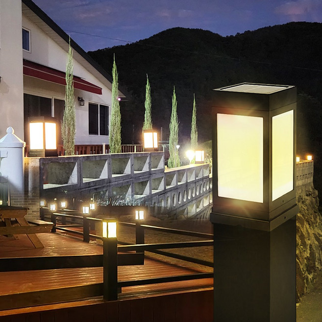 태양광정원등 태양광 카페등 태양열 문주등 인테리어등 LED조명 야외태양광조명, 2세대 80size 카페등_데크형(흰빛)