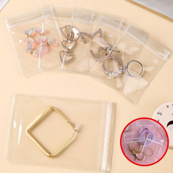 미니 투명 지퍼백 악세사리 보관용 변색 방지 PVC봉투, 1개, 하루코너 7호(12x12cm)