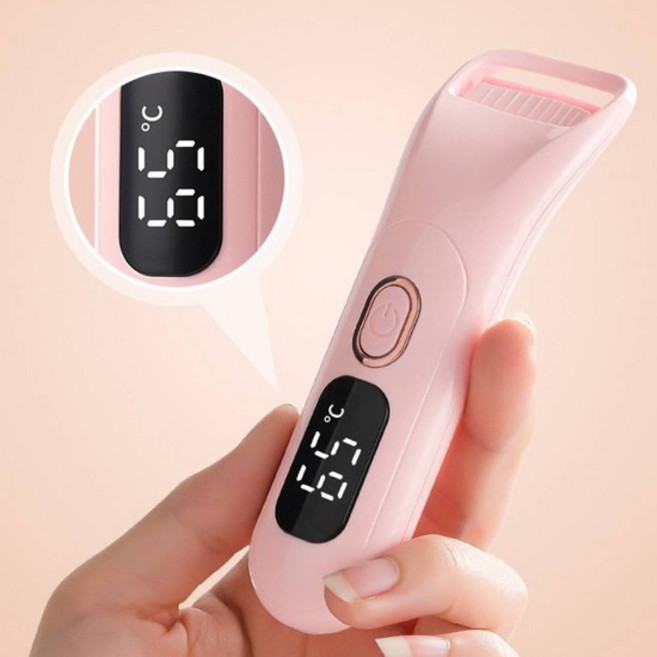 속눈썹 고데기 3단계 온도조절 히팅 뷰러, 핑크, 1개, 핑크