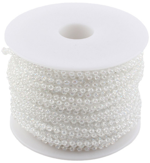 구슬줄 진주줄 비즈체인 3mm-27m 만들기재료, 1개, 구슬줄3mm(AB)