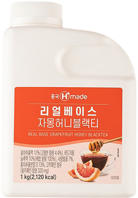 흥국 리얼베이스 자몽허니블랙티 1kg (아이스박스 배송), 단품, 1개, 1L