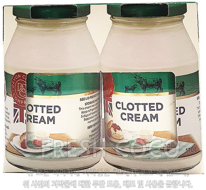 [코스트코] DEVON 데본 클로티드 크림 2개입 (냉장), 170g, 2개