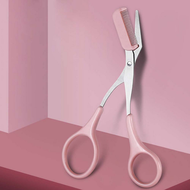 눈썹 가위 눈썹숱 눈썹빗 속눈썹 정리, 1개, 상세페이지 참조