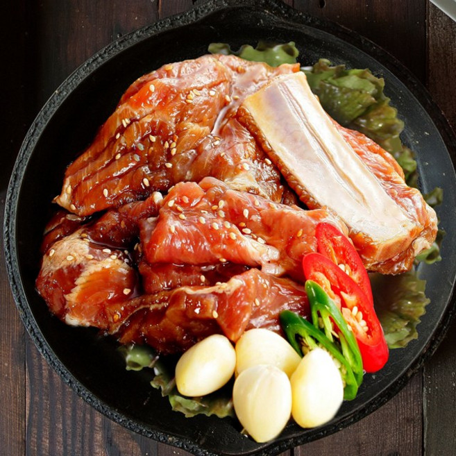 국내산 돼지로 만든 수제 양념 돼지갈비 대용량 900G+900G 총2팩, 900g, 2팩