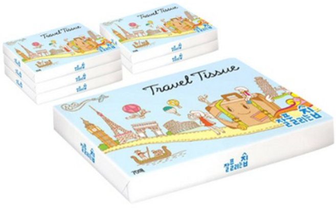 잘풀리는집 여행용티슈, 70매, 6개