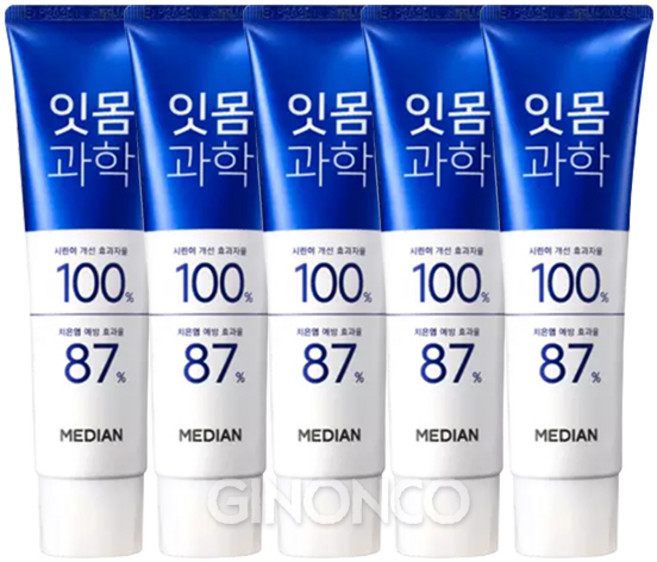 메디안 잇몸과학 치약 클린민트, 120g, 5개