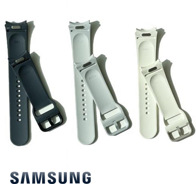 삼성 정품 갤럭시 워치6 시리즈 스트랩 정품 스트랩 실리콘 스포츠 스트랩, 그라파이트/블랙(S/M), 1개