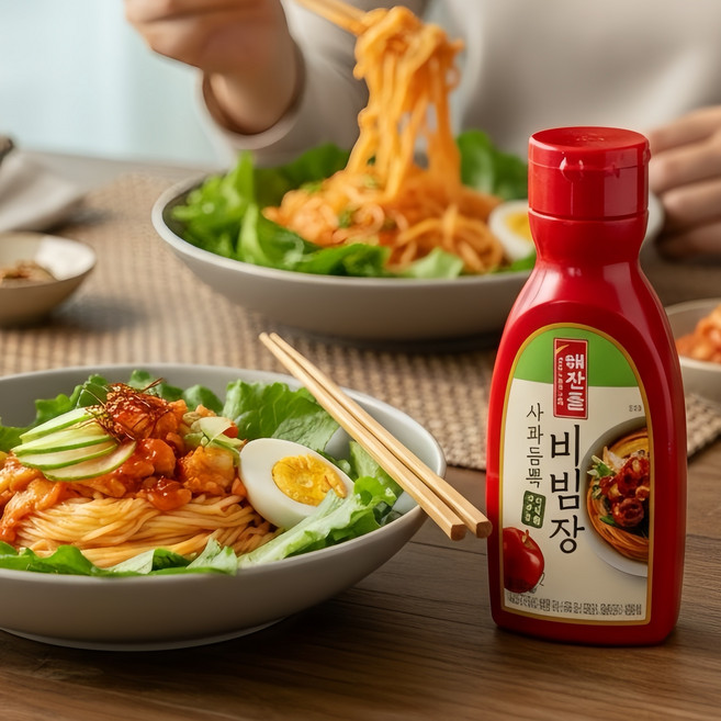 Haechandle 拌麵醬 韓國風味蘋果拌飯拌麵專用辣椒醬, 1個, CJ石鍋拌飯拌麵專用辣椒醬290g, 290g