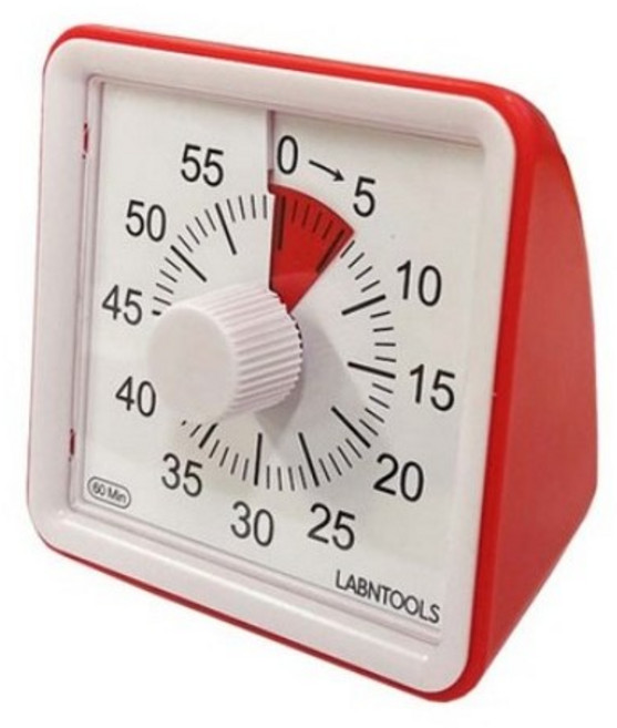 랩앤툴스 구글타이머 무음모델, 1개, 레드계열