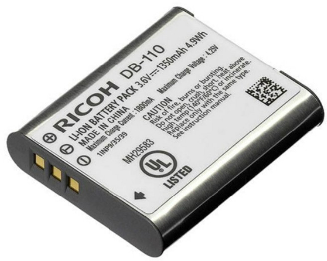 RICOH DB-110 세기P&C 정품 GR 3 GR 3x 리코 GR III / GR IIIx 전용 배터리, 1개, 리코DB-110배터리