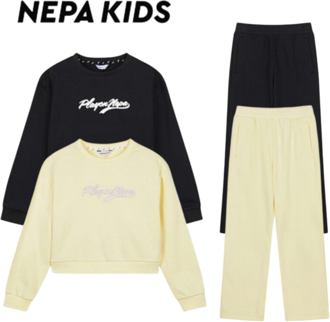 백화점정품 네파키즈 여아 트레이닝세트 상하복 신학기 입학준비 학교 학원 크롭기장 나들이 여행 놀이터 소풍 현장학습 키즈카페 데일리룩 포인트룩