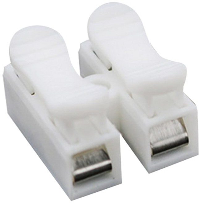 快速接線夾 壓接端子 按壓式 電線連接器 免剝線接線頭 水電DIY必備, 1個, 2P