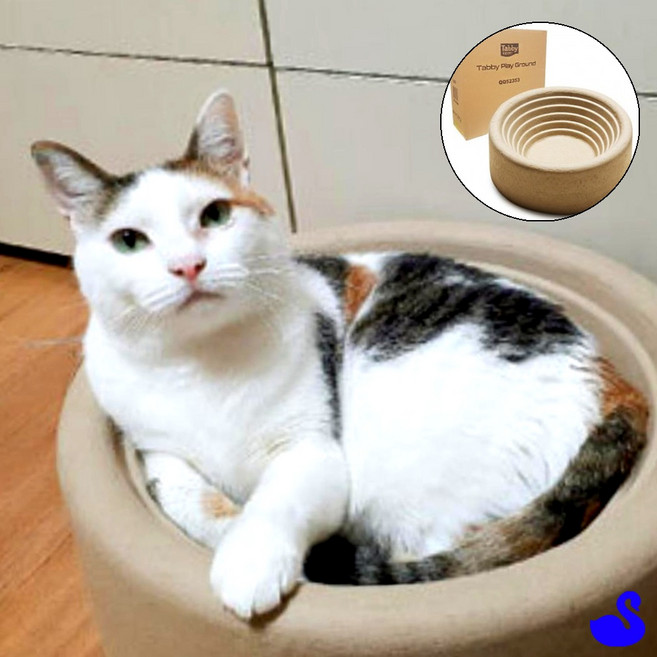 BS 고양이원형종이방석 나선형종이방석 고양이나선형방석 고양이종이쿠션