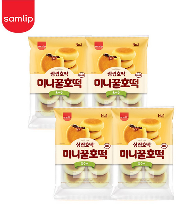 삼립 옥수수 미니 꿀호떡 요요 8입, 192g, 4개