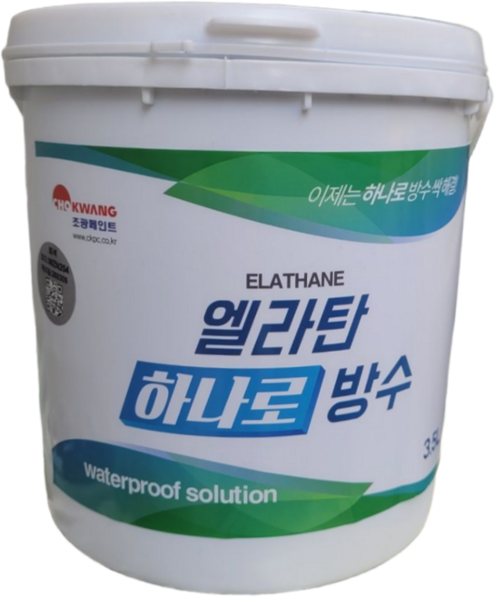 옥상 방수 페인트 엘라탄 하나로 방수 상도/중도/하도 필요없음, 화이트, 3.5L, 1세트