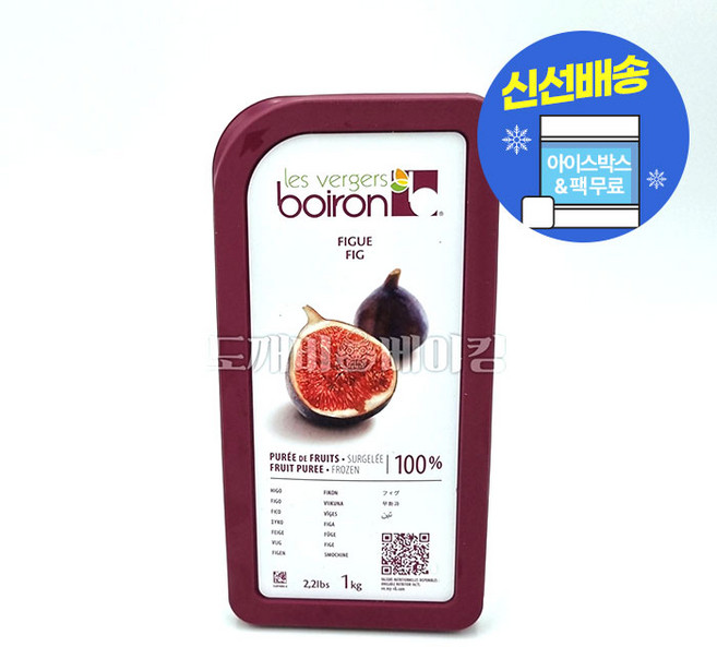 브아롱 무화과 냉동 퓨레 아이스박스 무료, 1개, 1kg