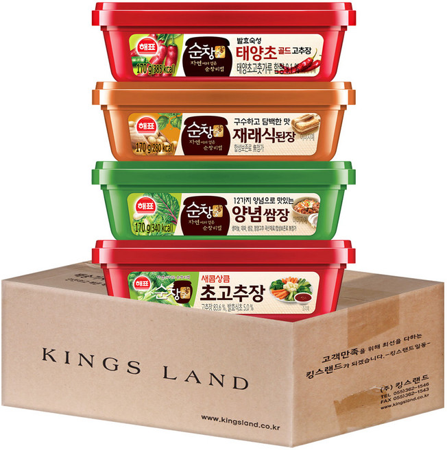 해표 순창궁 고추장+된장+쌈장+초고추장, 170g