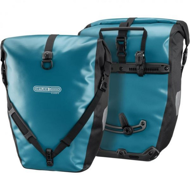 ORTLIEB F5309 백롤러 클래식 짐백 자전거 사이드 백 가방 페트롤, Petrol-schwarz 2x 20 L., One Size