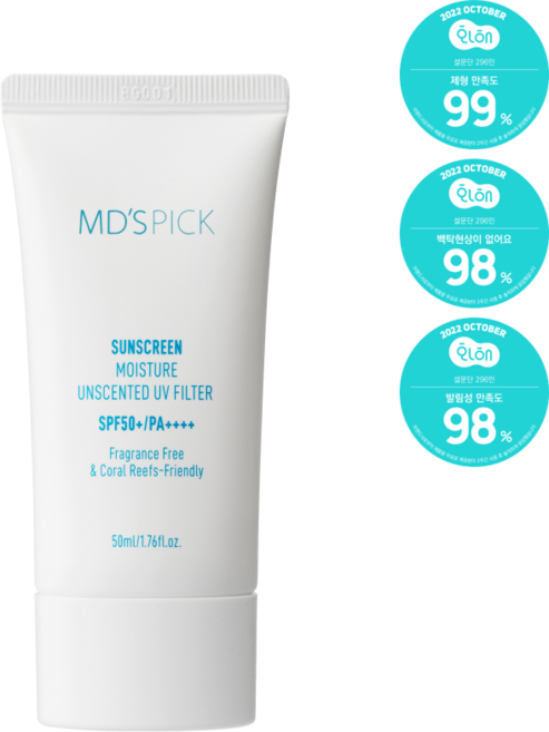 엠디스픽 무향자차 수분 선크림 SPF50+PA++++, 50ml, 4개