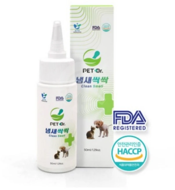 냄새싹싹 클린스멜 50미리 / 펫 종합 건강 관리 펫비린내 입냄새 변냄새제거, 1개, 50ml - 쿠팡
