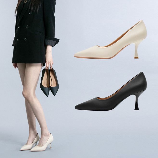 TCR 발편한 스틸레토힐 하이힐 여성 승무원 기본 구두(7cm)/(5cm)