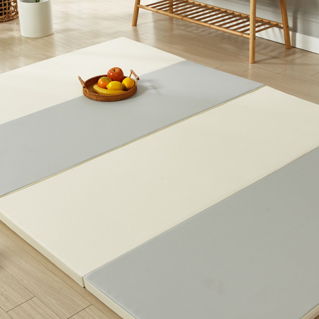 니두스 4cm 층간소음 아기놀이방 매트 유아 폴더매트 4단 5단 유아폴더매트, (폴더매트) 크림+그레이