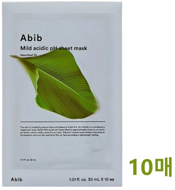 아비브 약산성 pH 시트 마스크 어성초 핏 30ml, 1개입, 10개 - 쿠팡