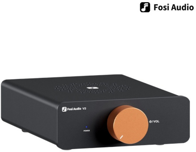 (FOSI AUDIO) 미니 스피커 인티 앰프 V3 (전원 어댑터 포함), 단품