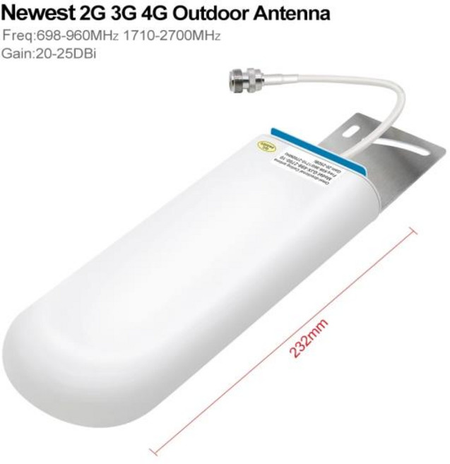 GSM CDMA DCS LTE 셀룰러 리피터 850 900 신호 증폭기용 옴니 야외 안테나 22dBi 2g 0.3 m 케이블, 02 N Male 5M, 1개