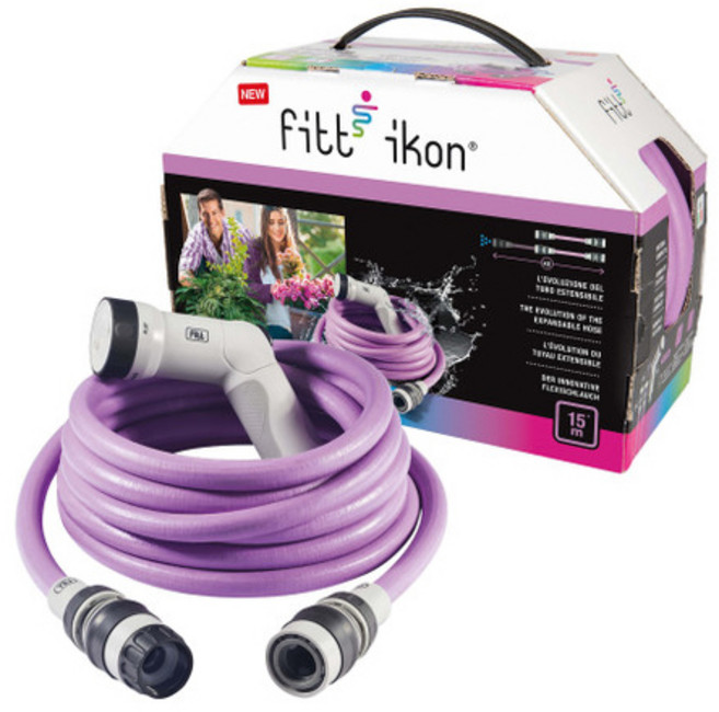 FITT IKON YOYO 요요 물 호스 15M 마당 베란다 호수, 1개, 라벤더 15m