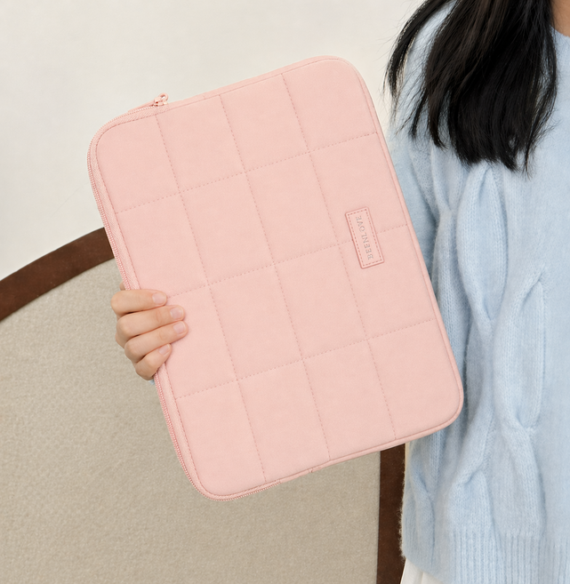 브레텐 생활 방수 충격 보호 노트북 파우치, 1개, 핑크