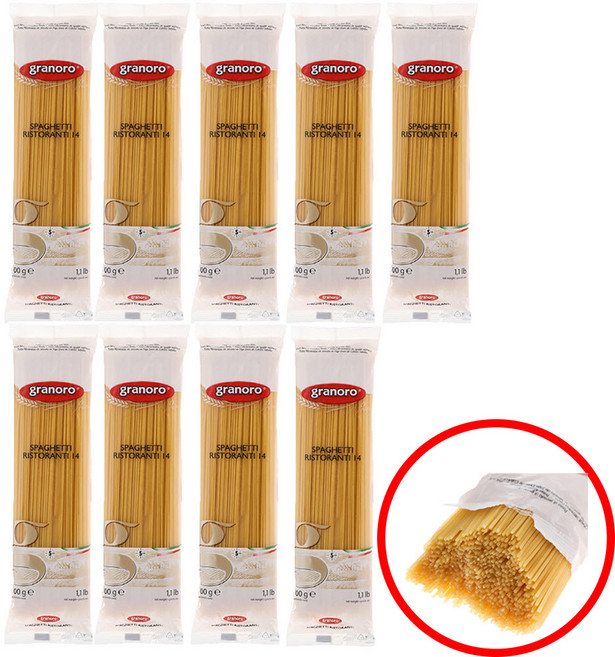 그라노로 스파게티면 파스타면, 9개, 500g
