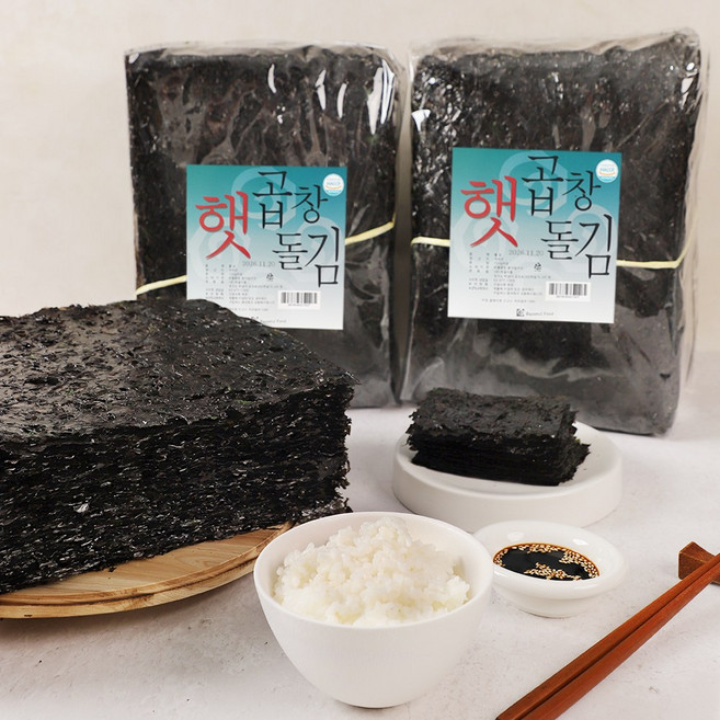 [한설식품] 25년 곱창김 100장 특상급 400g 이상, 1개