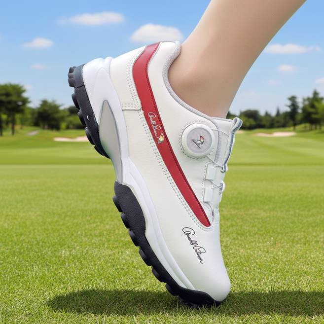 아놀드파마 여성 천연 소가죽 다이얼 발편한 스파이크리스 골프화 미끄럼방지 골프신발 골프 운동화