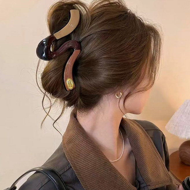 빅사이즈 올림머리 머리핀 헤어집게핀 2개 세트