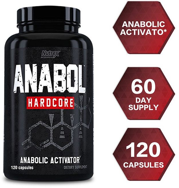 아나볼 하드코어 아나볼릭 근육 강화제, 1개, 120정