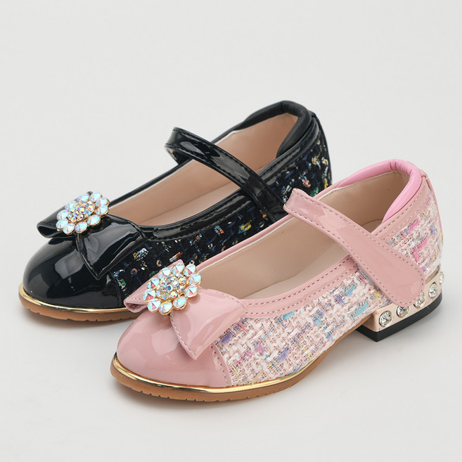 보니슈 트위드 보석 굽 아동 키즈 주니어 어린이 여아구두