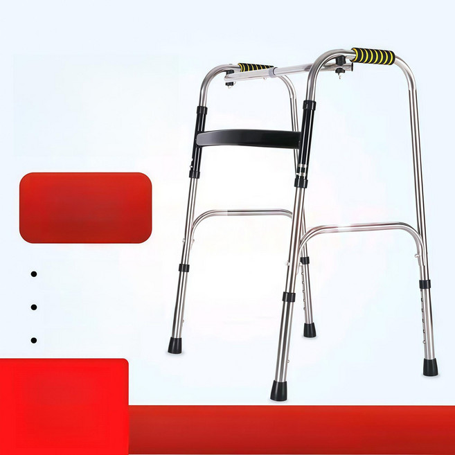 어르신 보행보조기구 걷기재활 안전장비 조절 6단 단일 스테인레스스틸 핸드레일 접이식, 1개
