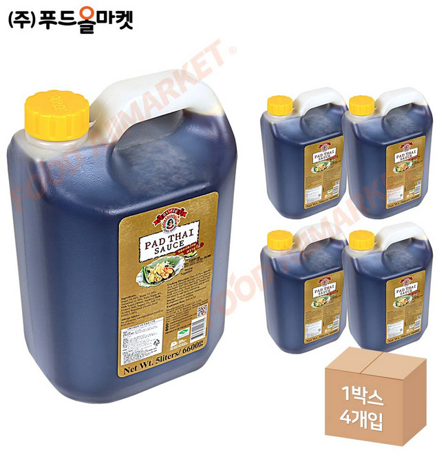 대용량 팟타이 소스 5L/4개 업소용 벌크 말통 양념, 5L, 4개