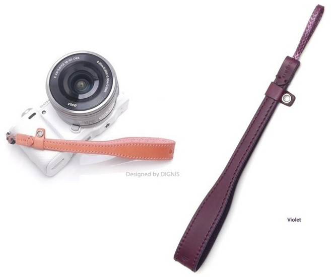 디그니스 번지 카메라스트랩 가죽스트랩, 바이올렛, 1개