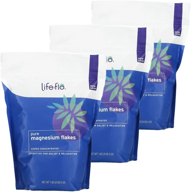 라이프플로 퓨어 마그네슘 플레이크 입욕, 3개, 748g - 쿠팡