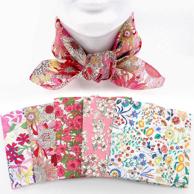 파니파오 아사 면 손수건 스카프 5장