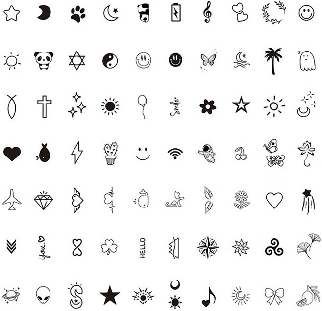 케이엠 타투 스티커 셀프 헤나 인스턴트 문신, 1세트, 타투색 5번