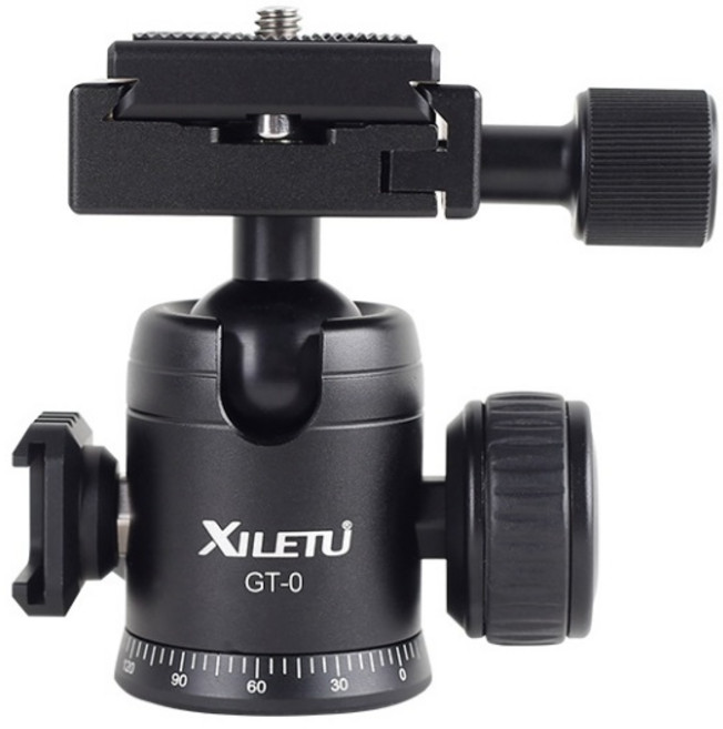주닉스 XILETU GT-0 카메라 삼각대 파노라마 볼헤드 탈착식 콜드슈, 1개