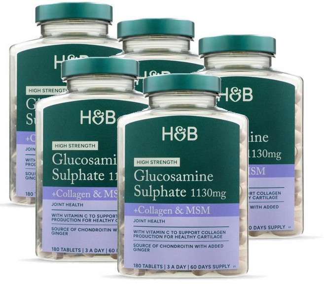 홀랜드앤바렛 글루코사민 설페이트 콘드로이틴 MSM 콜라겐 Holland & Barrett Glucosamine Sulphate, 5개, 180정