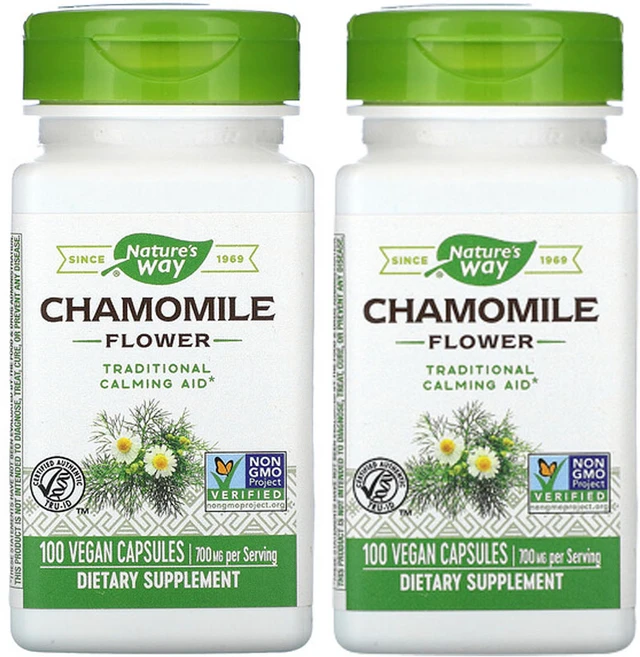 네쳐스웨이 카모마일꽃 350 mg 베지캡슐 100정, 2개 - 쿠팡