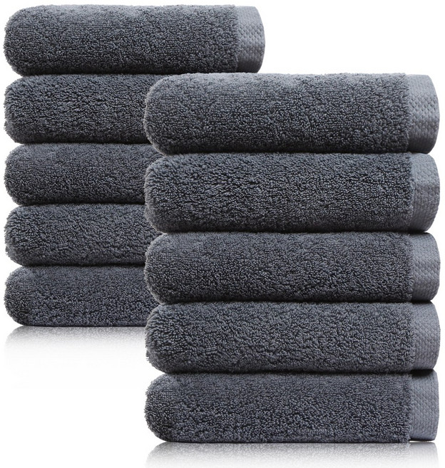 코튼리빙 40수 코마사 호텔 수건 200g, 블루그레이, 10개